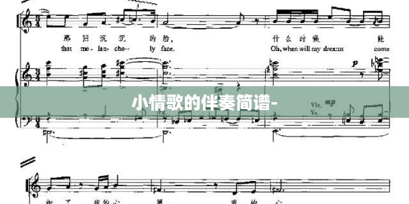 小情歌的伴奏简谱-