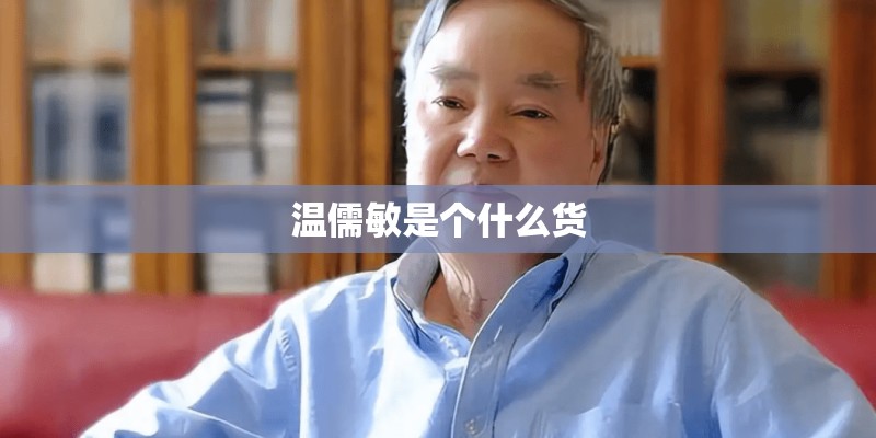 温儒敏是个什么货