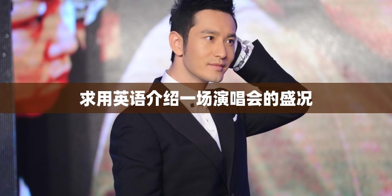 求用英语介绍一场演唱会的盛况
