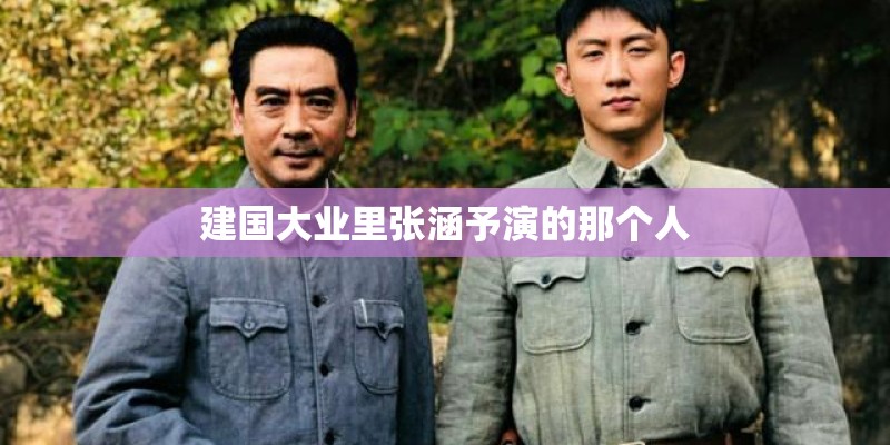 建国大业里张涵予演的那个人