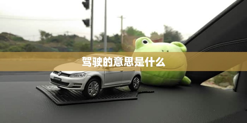 驾驶的意思是什么