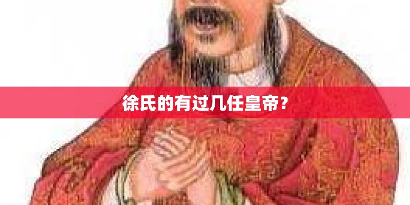 徐氏的有过几任皇帝？