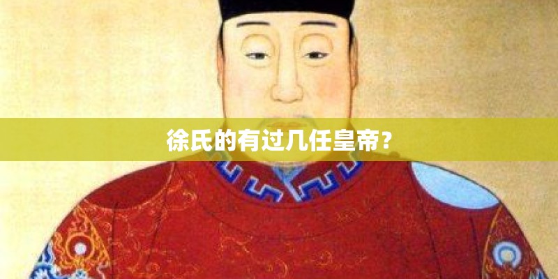 徐氏的有过几任皇帝？